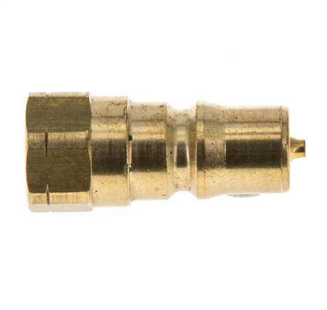 Brass DN 5 Hydraulic Coupling Plug 1/8 inch Female NPT Threads ISO 7241-1 B D 10.9mm