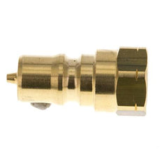 Brass DN 6.3 Hydraulic Coupling Plug 1/4 inch Female NPT Threads ISO 7241-1 B D 14.2mm