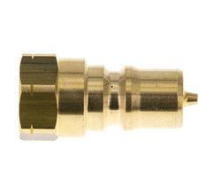 Brass DN 6.3 Hydraulic Coupling Plug 1/4 inch Female NPT Threads ISO 7241-1 B D 14.2mm