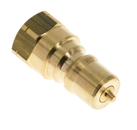 Brass DN 6.3 Hydraulic Coupling Plug 1/4 inch Female NPT Threads ISO 7241-1 B D 14.2mm