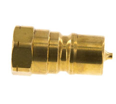 Brass DN 10 Hydraulic Coupling Plug 3/8 inch Female NPT Threads ISO 7241-1 B D 19.1mm