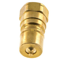 Brass DN 10 Hydraulic Coupling Plug 3/8 inch Female NPT Threads ISO 7241-1 B D 19.1mm