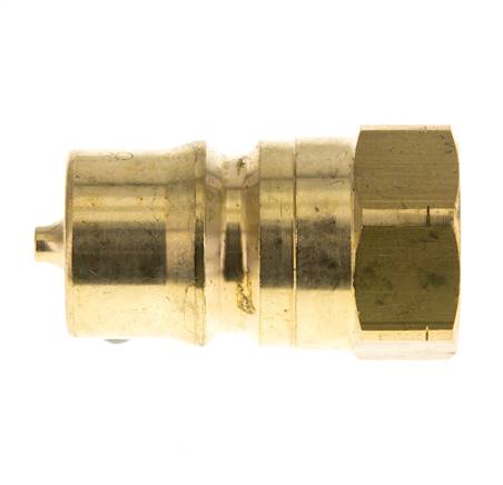 Brass DN 12.5 Hydraulic Coupling Plug 1/2 inch Female NPT Threads ISO 7241-1 B D 23.5mm