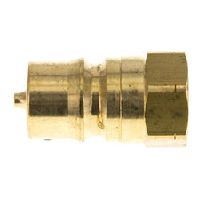 Brass DN 12.5 Hydraulic Coupling Plug 1/2 inch Female NPT Threads ISO 7241-1 B D 23.5mm