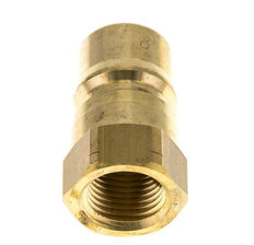 Brass DN 12.5 Hydraulic Coupling Plug 1/2 inch Female NPT Threads ISO 7241-1 B D 23.5mm