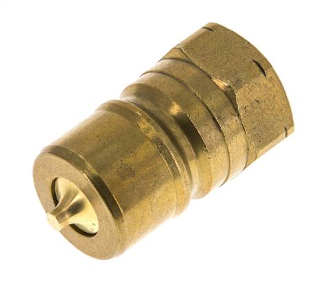 Brass DN 20 Hydraulic Coupling Plug 3/4 inch Female NPT Threads ISO 7241-1 B D 31.4mm