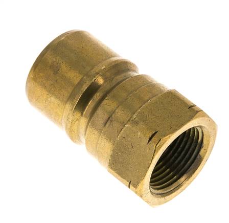 Brass DN 20 Hydraulic Coupling Plug 3/4 inch Female NPT Threads ISO 7241-1 B D 31.4mm
