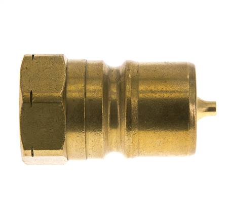 Brass DN 20 Hydraulic Coupling Plug 3/4 inch Female NPT Threads ISO 7241-1 B D 31.4mm