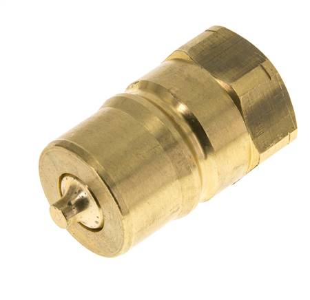 Brass DN 25 Hydraulic Coupling Plug 1 inch Female NPT Threads ISO 7241-1 B D 37.8mm