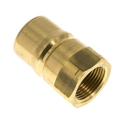 Brass DN 40 Hydraulic Coupling Plug 1 1/4 inch Female NPT Threads ISO 7241-1 B D 44.5mm