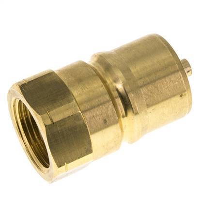 Brass DN 25 Hydraulic Coupling Plug 1 inch Female NPT Threads ISO 7241-1 B D 37.8mm