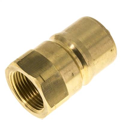 Brass DN 25 Hydraulic Coupling Plug 1 inch Female NPT Threads ISO 7241-1 B D 37.8mm