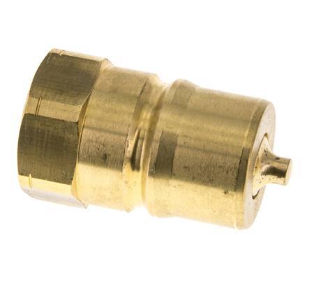 Brass DN 25 Hydraulic Coupling Plug 1 inch Female NPT Threads ISO 7241-1 B D 37.8mm
