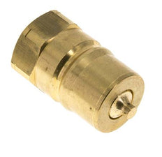 Brass DN 25 Hydraulic Coupling Plug 1 inch Female NPT Threads ISO 7241-1 B D 37.8mm