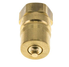 Brass DN 40 Hydraulic Coupling Plug 1 1/4 inch Female NPT Threads ISO 7241-1 B D 44.5mm