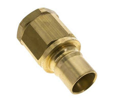 Brass DN 40 Hydraulic Coupling Plug 1 1/2 inch Female NPT Threads ISO 7241-1 B D 44.5mm