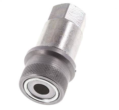 Steel DN 4 Flat Face Hydraulic Socket G 1/8 inch Female Threads D 13.5mm