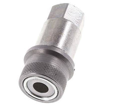 Steel DN 4 Flat Face Hydraulic Socket G 1/8 inch Female Threads D 13.5mm