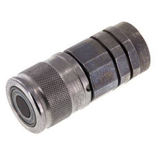 Steel DN 10 Flat Face Hydraulic Socket G 3/8 inch Female Threads ISO 16028 D 19.7mm