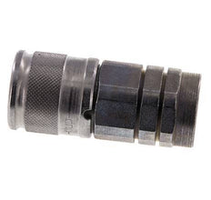 Steel DN 10 Flat Face Hydraulic Socket G 3/8 inch Female Threads ISO 16028 D 19.7mm
