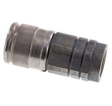 Steel DN 10 Flat Face Hydraulic Socket G 1/2 inch Female Threads ISO 16028 D 19.7mm