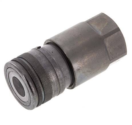 Steel DN 12.5 Flat Face Hydraulic Socket G 3/4 inch Female Threads ISO 16028 D 24.5mm
