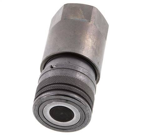 Steel DN 12.5 Flat Face Hydraulic Socket G 3/4 inch Female Threads ISO 16028 D 24.5mm