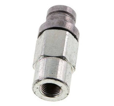 Steel DN 4 Flat Face Hydraulic Plug G 1/8 inch Female Threads D 13.5mm