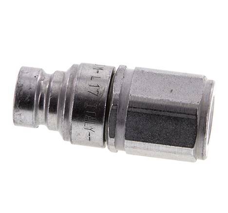 Steel DN 6.3 Flat Face Hydraulic Plug G 1/4 inch Female Threads ISO 16028 D 16.2mm
