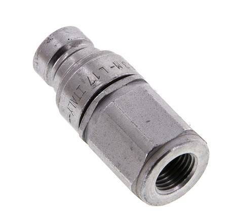 Steel DN 6.3 Flat Face Hydraulic Plug G 1/4 inch Female Threads ISO 16028 D 16.2mm