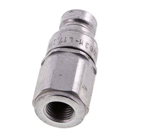 Steel DN 6.3 Flat Face Hydraulic Plug G 1/4 inch Female Threads ISO 16028 D 16.2mm