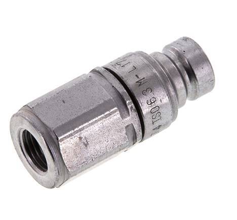 Steel DN 6.3 Flat Face Hydraulic Plug G 1/4 inch Female Threads ISO 16028 D 16.2mm