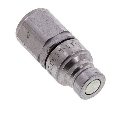 Steel DN 6.3 Flat Face Hydraulic Plug G 1/4 inch Female Threads ISO 16028 D 16.2mm