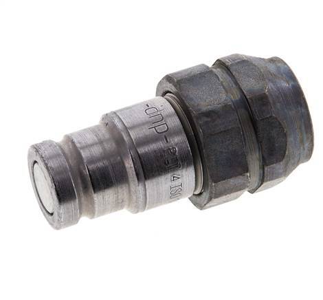 Steel DN 10 Flat Face Hydraulic Plug G 3/8 inch Female Threads ISO 16028 D 19.7mm