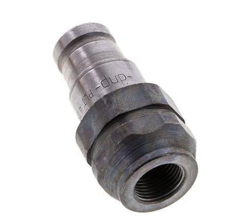 Steel DN 10 Flat Face Hydraulic Plug G 3/8 inch Female Threads ISO 16028 D 19.7mm