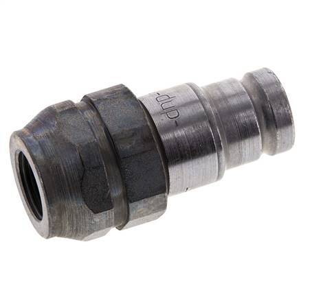 Steel DN 10 Flat Face Hydraulic Plug G 3/8 inch Female Threads ISO 16028 D 19.7mm