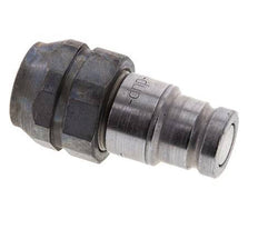 Steel DN 10 Flat Face Hydraulic Plug G 3/8 inch Female Threads ISO 16028 D 19.7mm