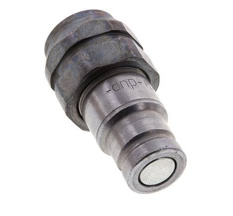 Steel DN 10 Flat Face Hydraulic Plug G 3/8 inch Female Threads ISO 16028 D 19.7mm