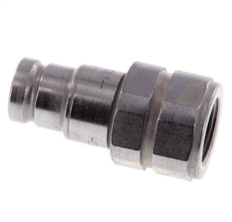 Steel DN 10 Flat Face Hydraulic Plug G 1/2 inch Female Threads ISO 16028 D 19.7mm