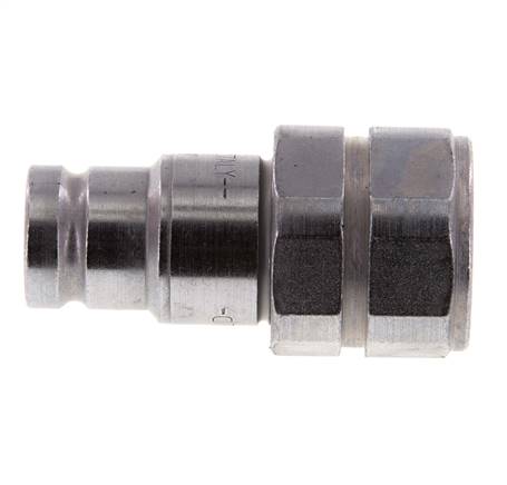 Steel DN 10 Flat Face Hydraulic Plug G 1/2 inch Female Threads ISO 16028 D 19.7mm