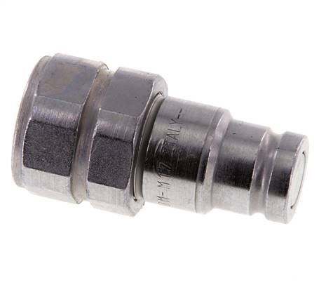 Steel DN 10 Flat Face Hydraulic Plug G 1/2 inch Female Threads ISO 16028 D 19.7mm