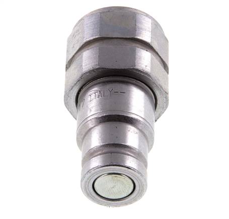 Steel DN 10 Flat Face Hydraulic Plug G 1/2 inch Female Threads ISO 16028 D 19.7mm