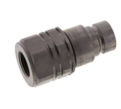 Steel DN 12.5 Flat Face Hydraulic Plug G 1/2 inch Female Threads ISO 16028 D 24.5mm