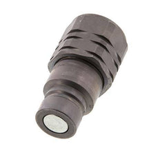 Steel DN 12.5 Flat Face Hydraulic Plug G 1/2 inch Female Threads ISO 16028 D 24.5mm