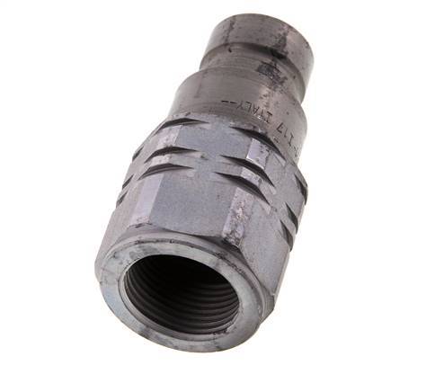 Steel DN 12.5 Flat Face Hydraulic Plug G 3/4 inch Female Threads ISO 16028 D 24.5mm