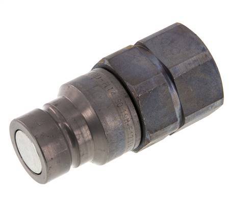 Steel DN 19 Flat Face Hydraulic Plug G 3/4 inch Female Threads ISO 16028 D 30mm