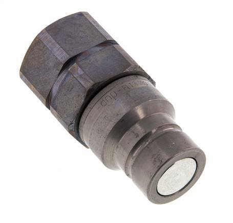 Steel DN 19 Flat Face Hydraulic Plug G 3/4 inch Female Threads ISO 16028 D 30mm