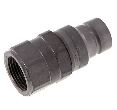 Steel DN 19 Flat Face Hydraulic Plug G 1 inch Female Threads ISO 16028 D 30mm