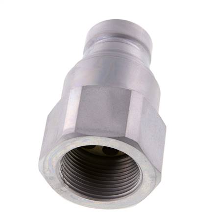 Steel DN 25 Flat Face Hydraulic Plug G 1 1/4 inch Female Threads ISO 16028 D 36mm