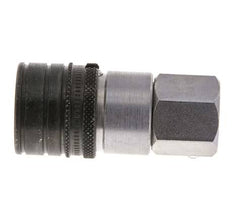 Steel DN 6.3 Flat Face Hydraulic Socket G 1/4 inch Female Threads ISO 16028 CEJN D 16.2mm